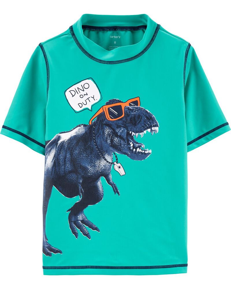 Carters 1-Piece Dinosaur Rashguard Swimsuit